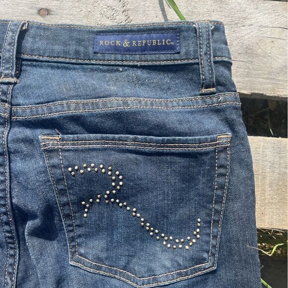 🤠Rock & Republic Berlin bleach dipped jeans size 6M - Picture 7 of 9